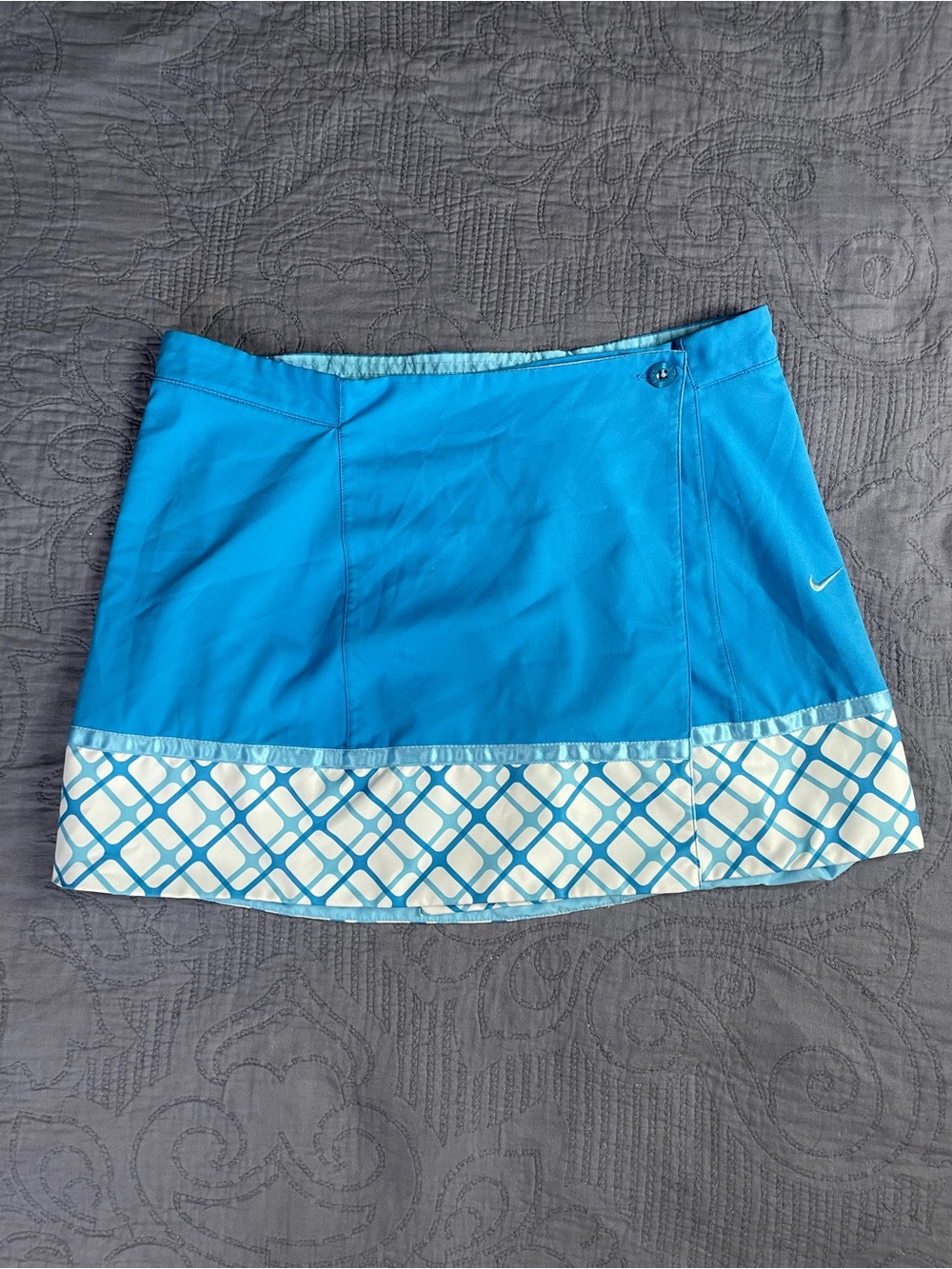 Nike Dri-Fit Women Golf Skirt Reversible Geometric Tennis Activewear Size 10